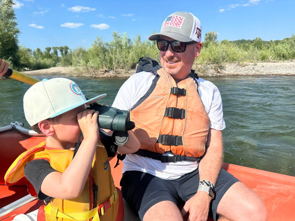 Raft float trip down the Snake River in Jackson, Wyoming
